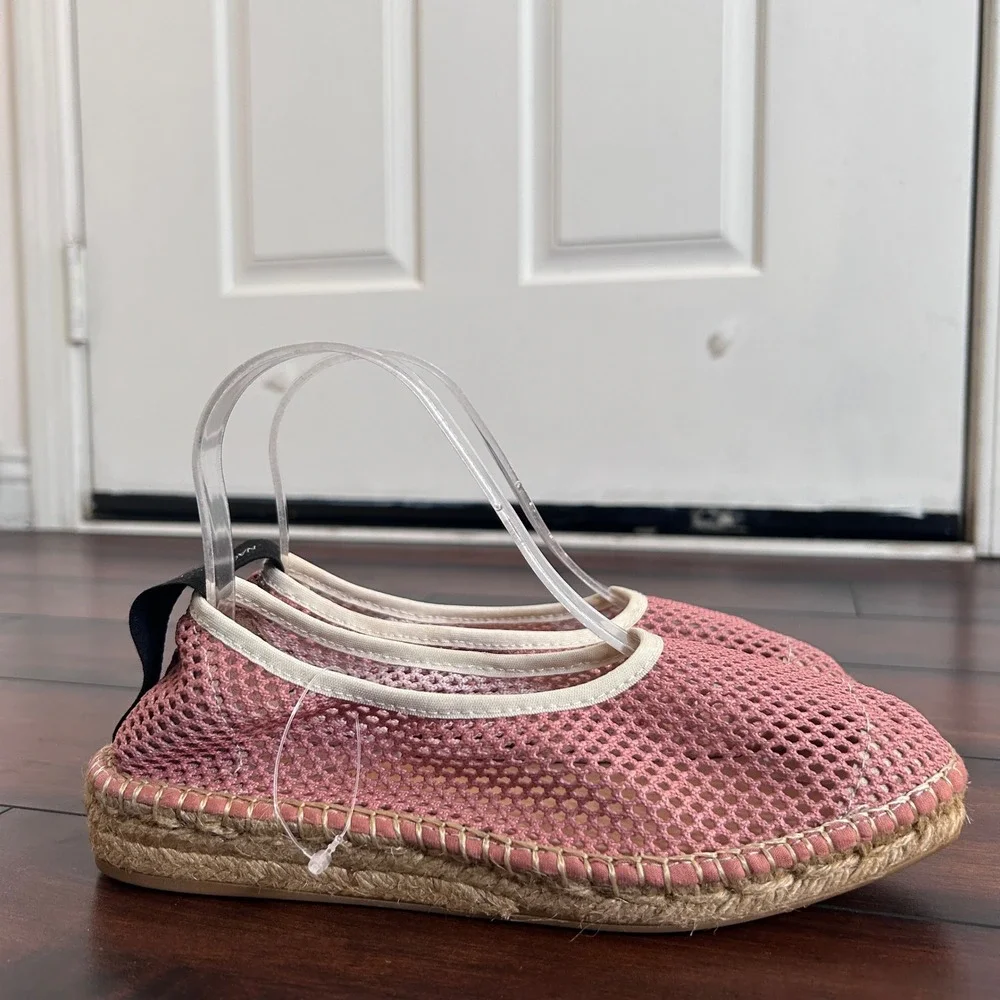 Naguisa Allium Woven Mesh Espadrilles Dusty Rose/Pink Shade NWOB Women size 37